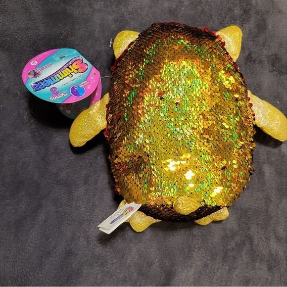 Shimmeez Series 3 Flip Sequin Plush Owl Toy Stuffed Animal Gold to Red - Picture 4 of 9